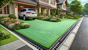 How to install a grass drive way with plastic grass grids?