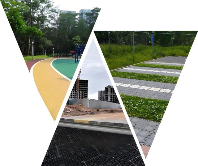 Completed installation of Stormwater Management Modules in a city park